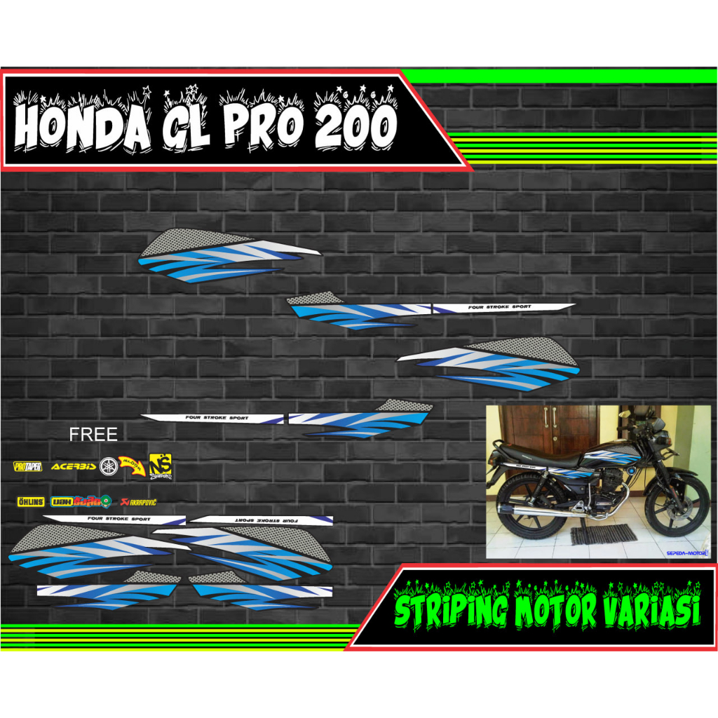striping stiker motor gl pro/max 200