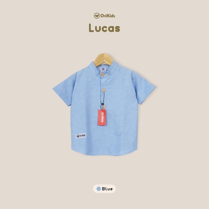 kemeja koko lucas ovikids warna biru size M