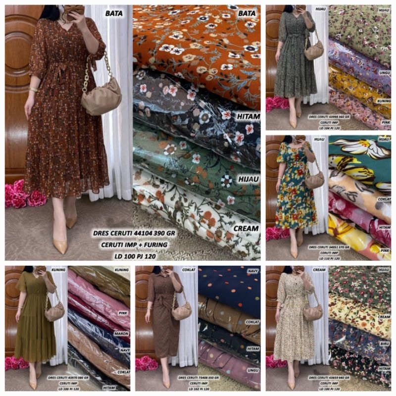 Dress Ceruty Import Adem (Ada 19 motif)