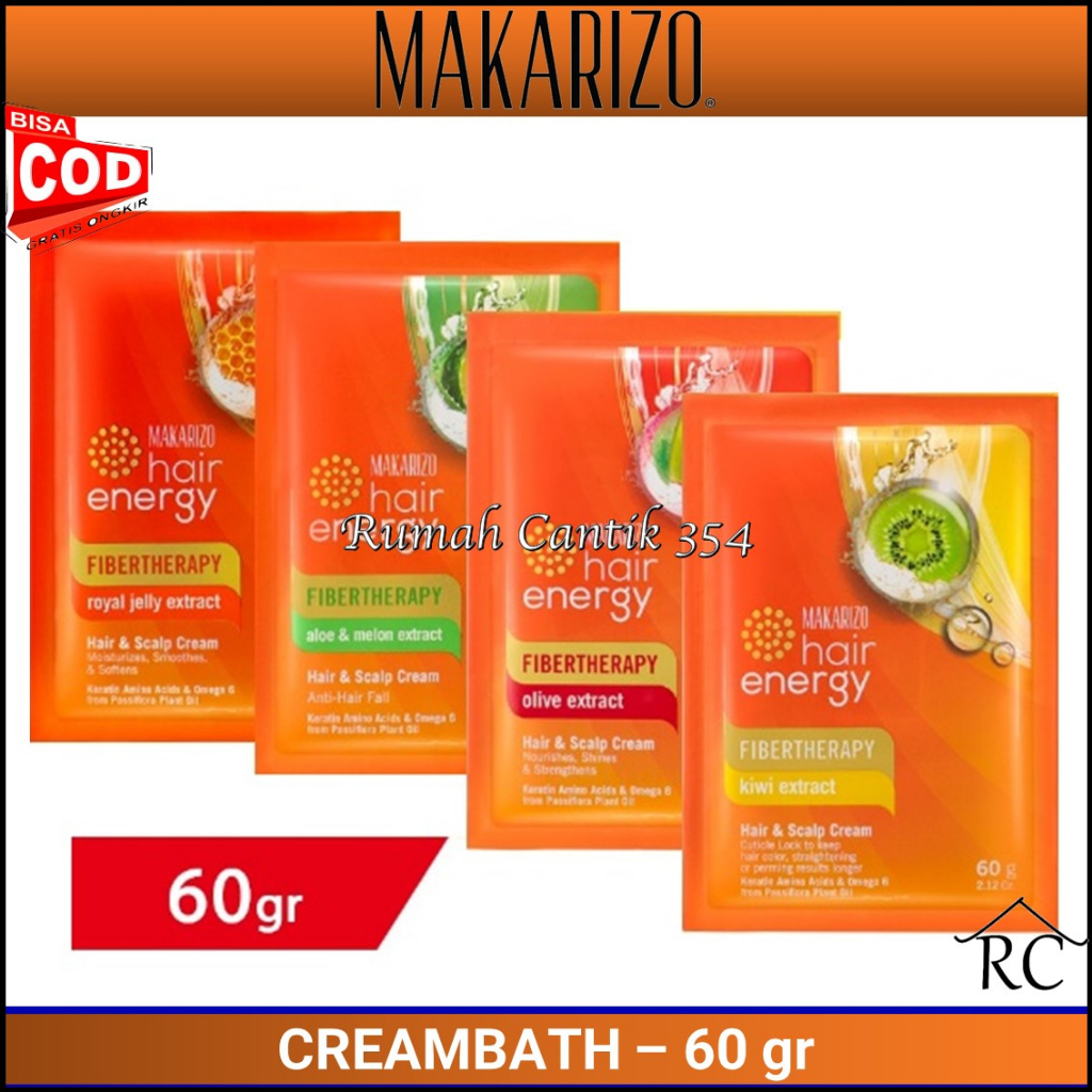 Makarizo Creambath 60gr Tersedia 4 Varian