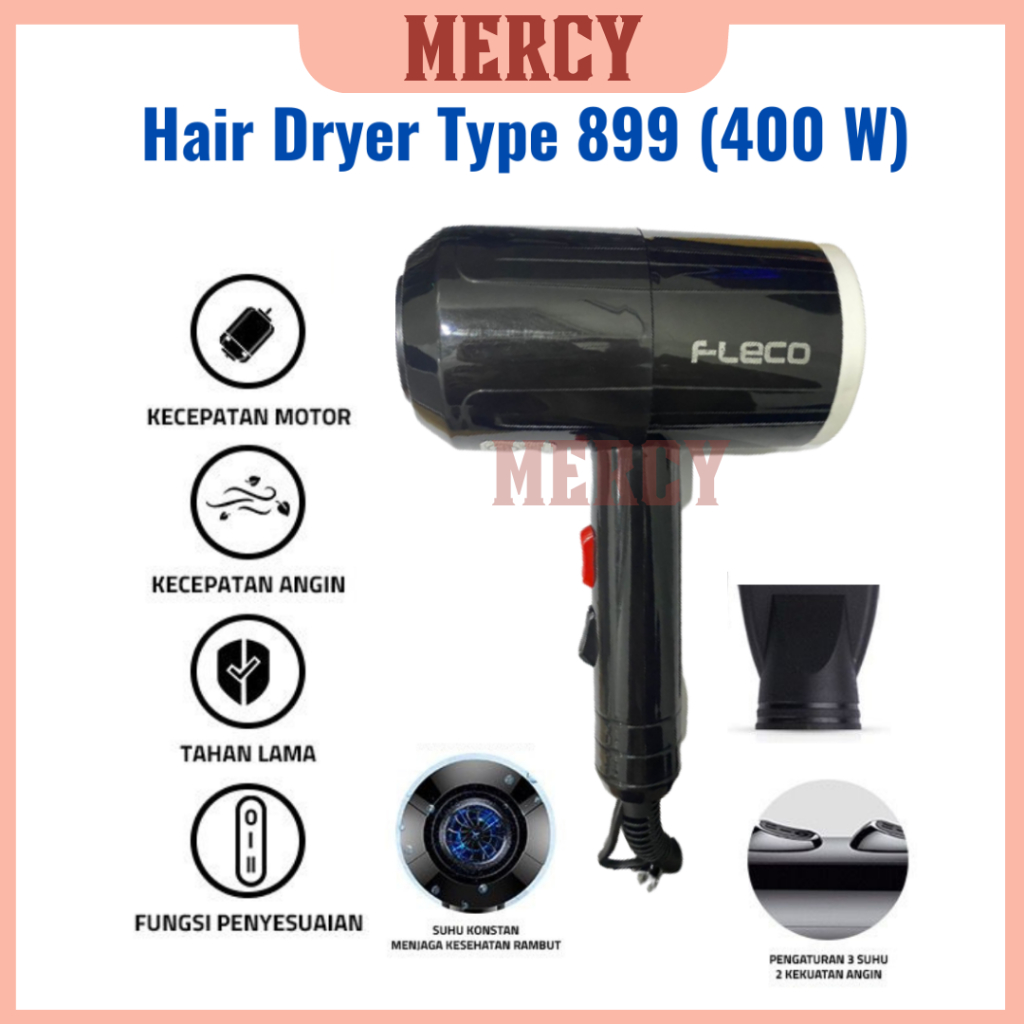 Hair Dryer Pengering Rambut 400 Watt Ion Negatif Daya Tinggi/Hair Dryer multifungsi multi-kecepatan TYPE 899