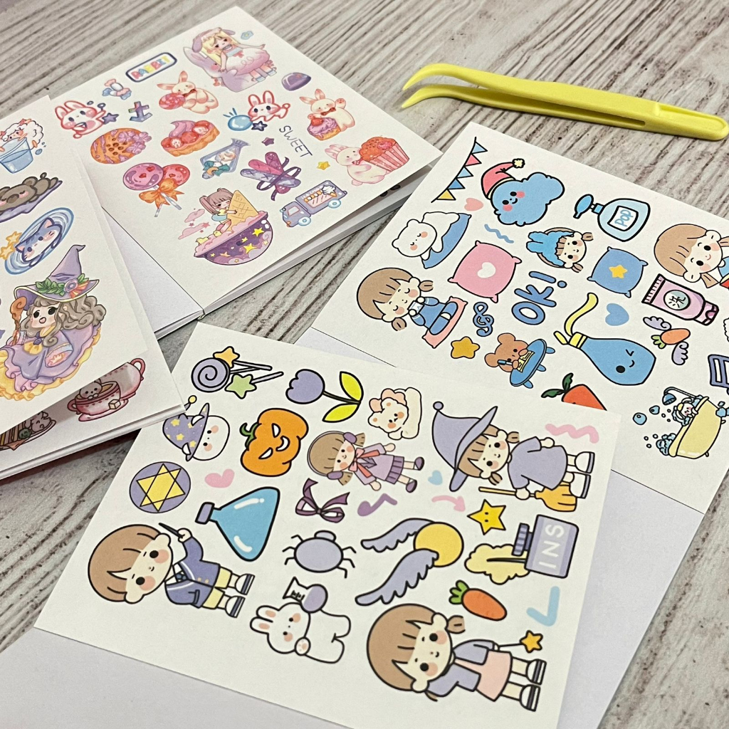 

Buku Stiker 12 Lembar KL-38 Ukuran A6 + Perata - sticker setiker lucu unik hadiah sovenir alat tulis kantor kerja hiasan sekolah