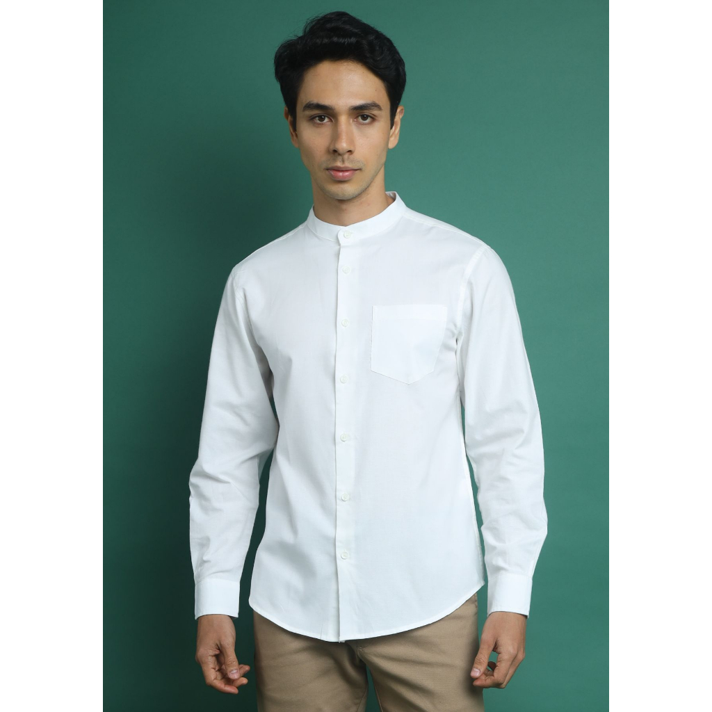 AMK Baju Koko Lengan Panjang KK Albani L/s Putih