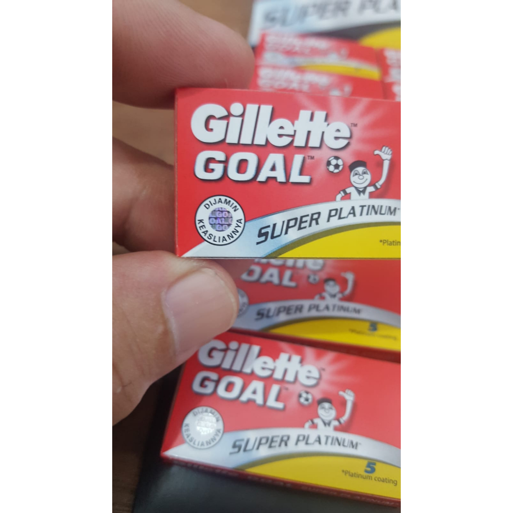 Gillette goal merah Super Platinum isi 5 (Jamin Original)