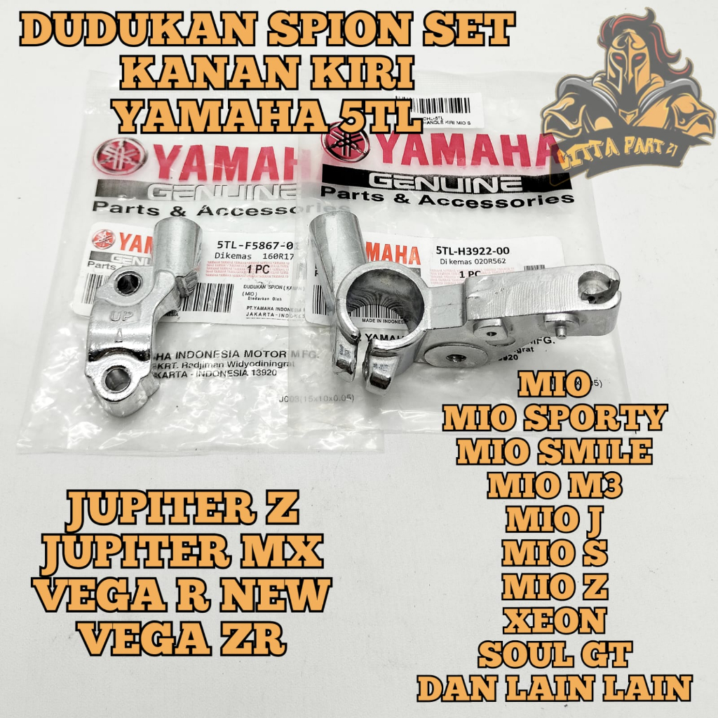 HOLDER DUDUKAN SPION SET KANAN KIRI YAMAHA 5TL KUALITAS ASLI ORIGINAL YAMAHA YGP PRESISI BAHAN BERKUALITAS TIDAK MUDAH PATAH DAN AWET JUPITER Z JUPITER MX JUPITER MX 135 VEGA R NEW VEGA ZR MIO MIO J MIO M3 XEON XEOPN RC SOUL GT DAN LAIN LAIN