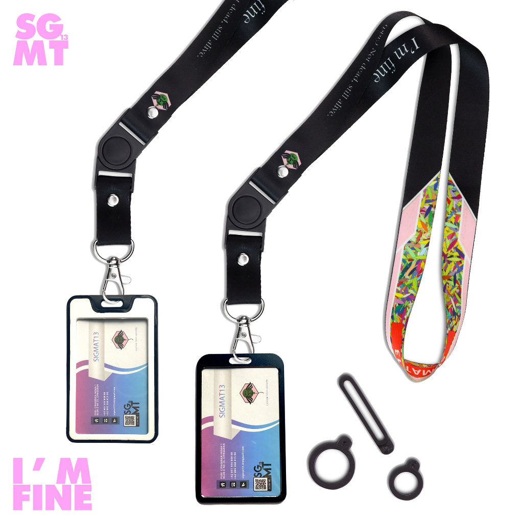 Lanyard ID Card Holder Name Tag HP Lanyard Full Printing FREE 3 Pcs Oring IM FINE