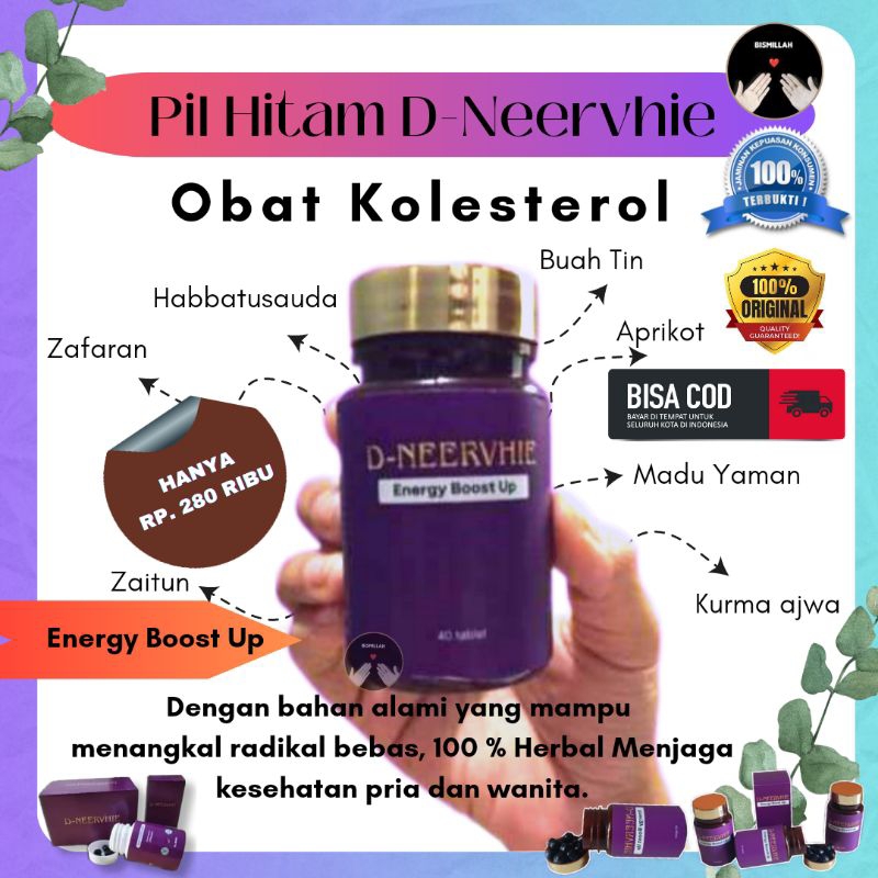 Pil Hitam D-Neervhie herbal Mengobati Penyakit Kolesterol