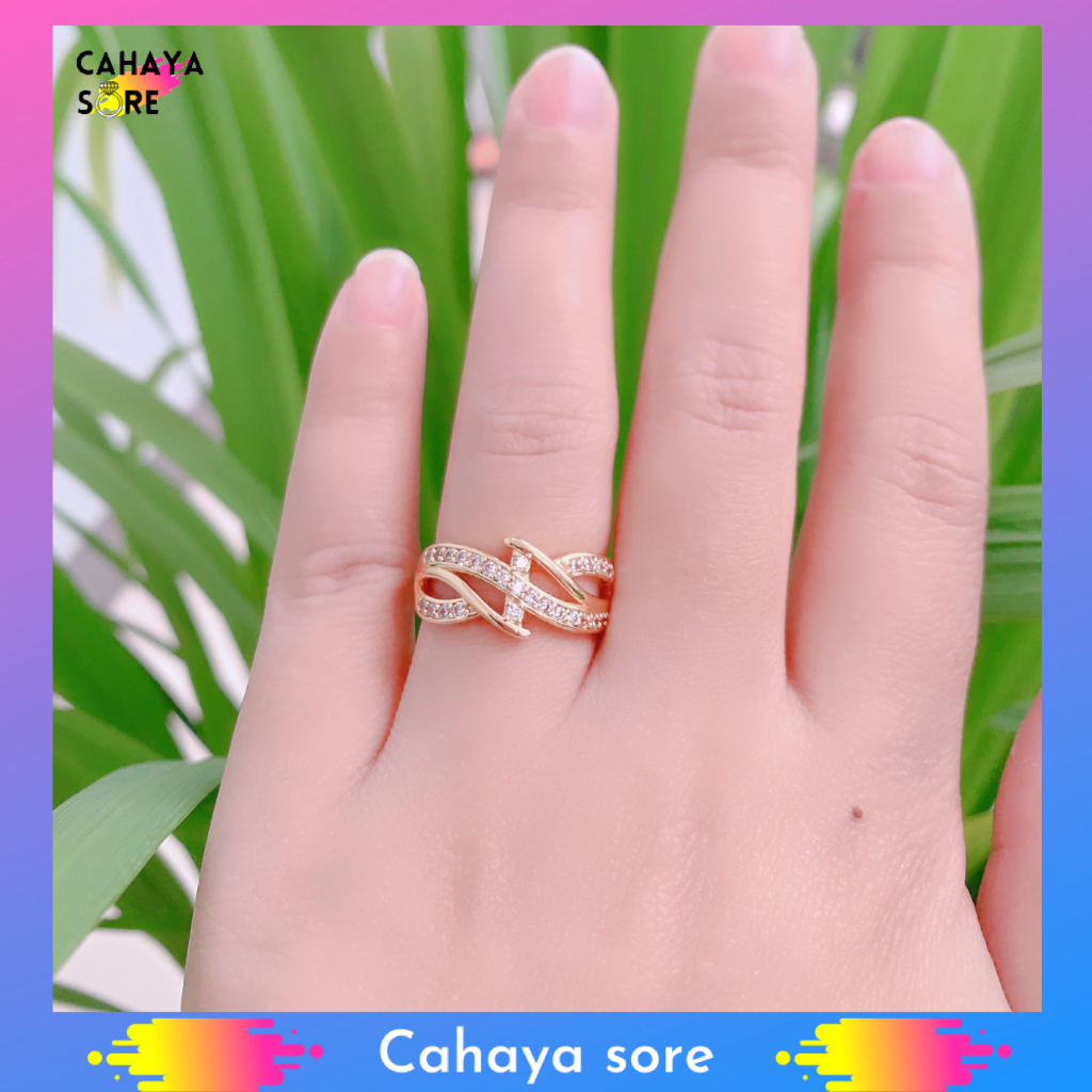 Cincin Xuping Gold Cincin Dewasa Model Permata CD54