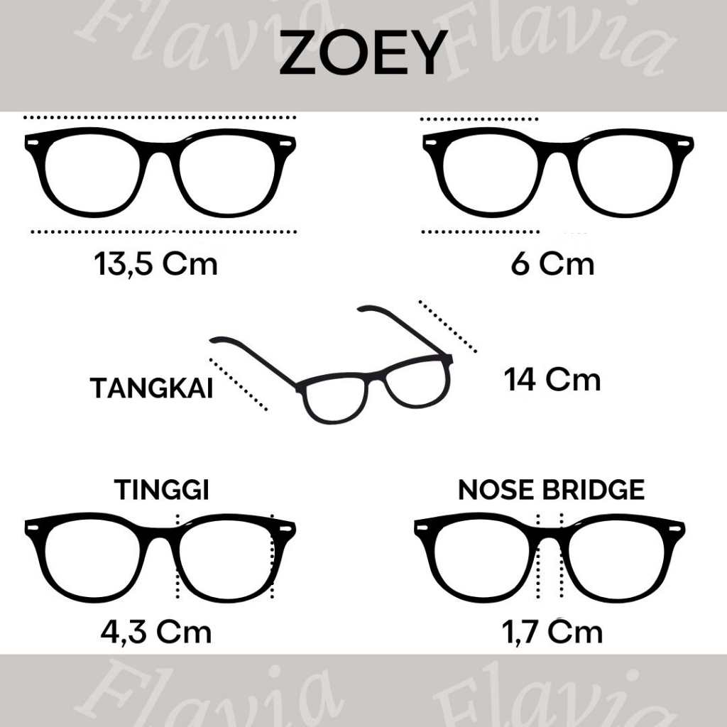 Flavia Eyewear - Kacamata Zoey Elastic (custom minus, photochromic, blueray, bluechromic dan photobrown)