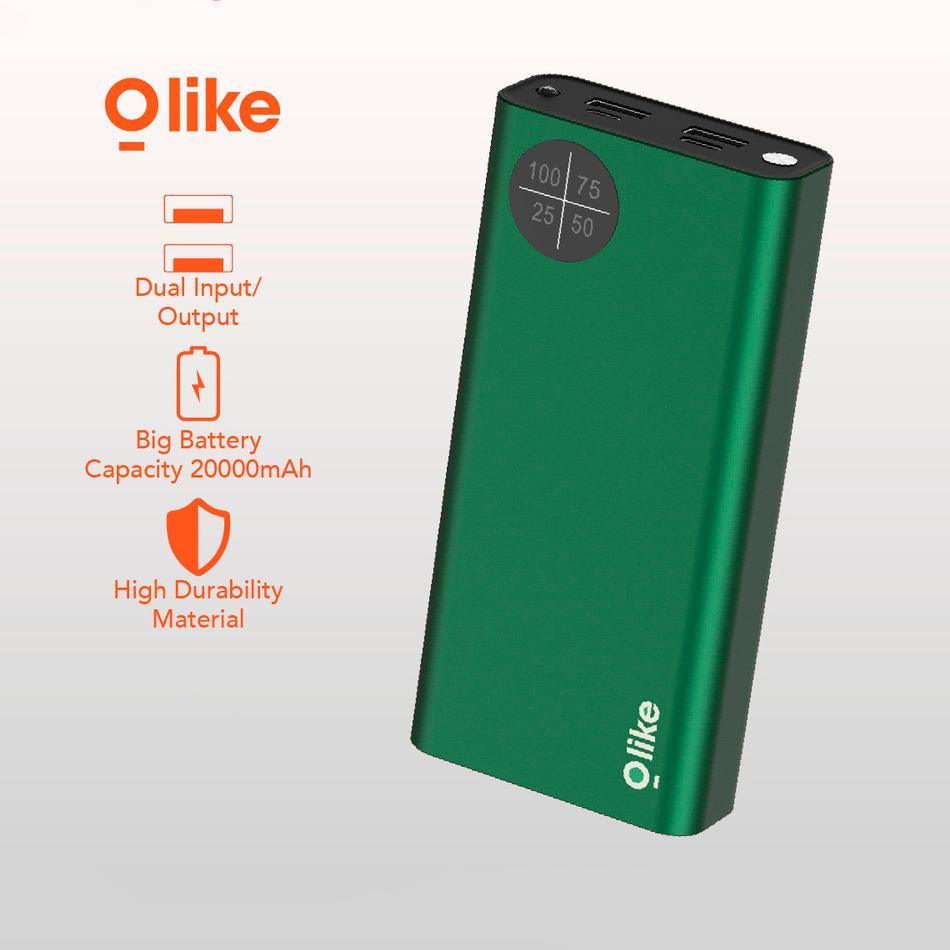 Olike P4 Powerbank 20000mAh Dual Input / Output USB-A &amp; USB-C