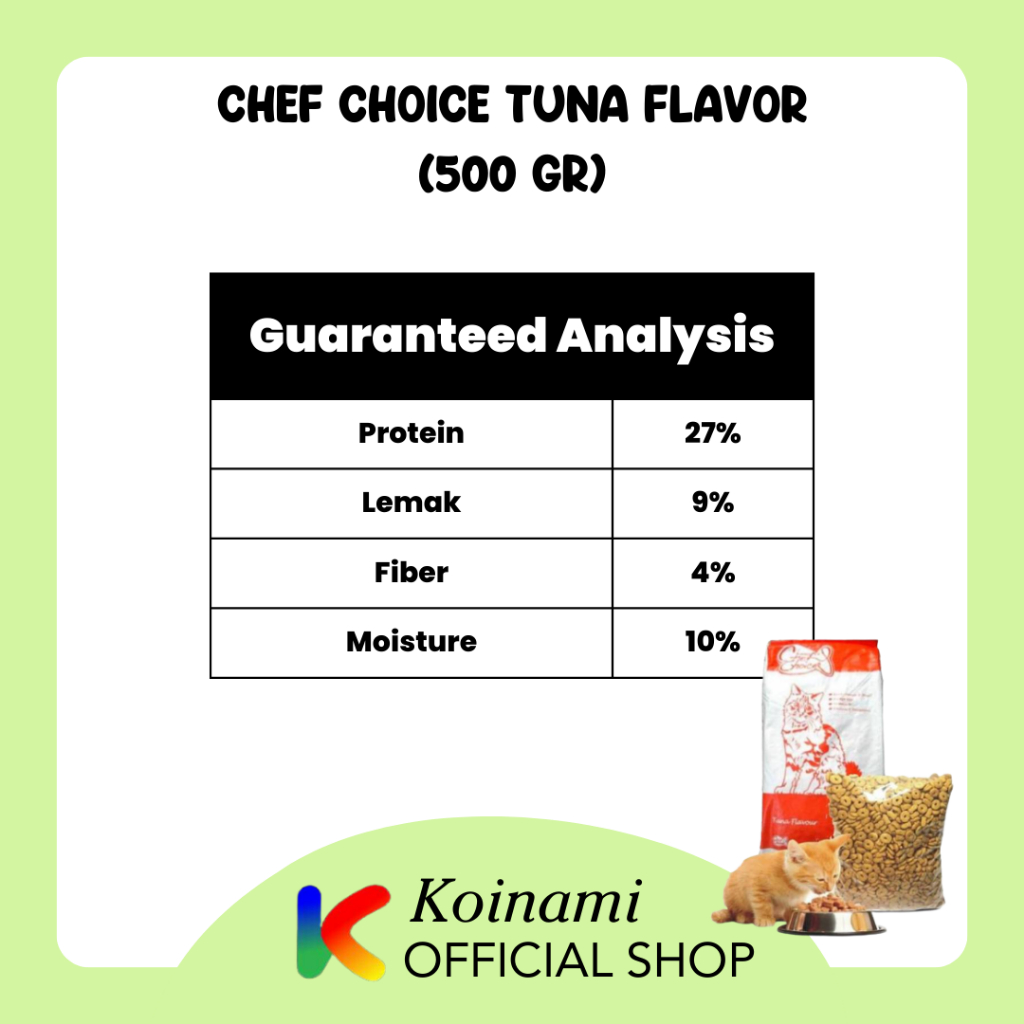 Chef Choice Tuna Flavor 500 gram / Makanan Kucing / Cat Food