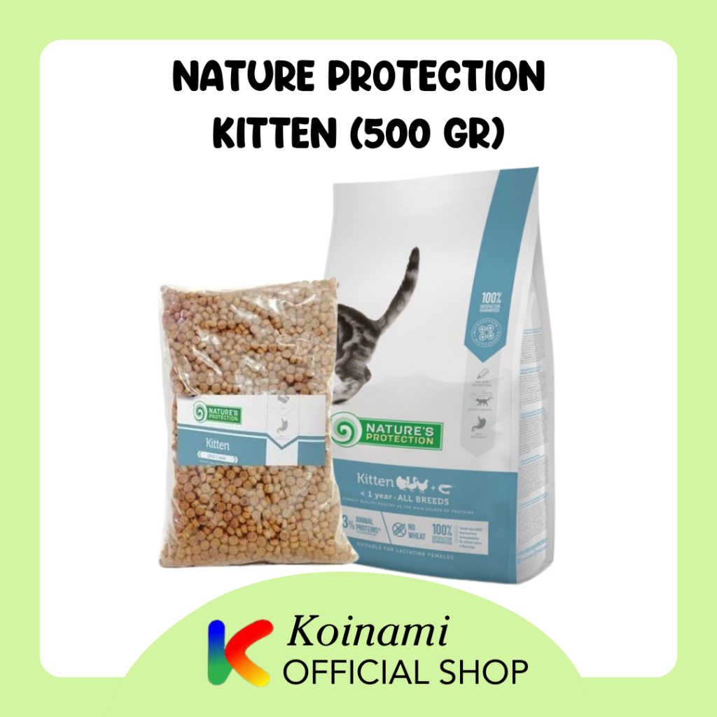 NATURE'S PROTECTION KITTEN 500 GRAM CAT FOOD /&quot;MAKANAN KUCING