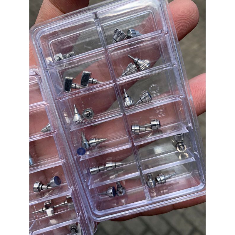 Alat service jam tangan Tombol Chrono stell perbox