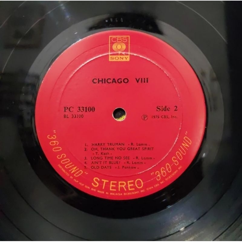 Vinyl Piringan Hitam 12 inch Chicago VIII