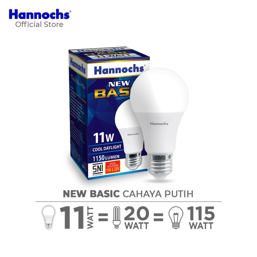 Lampu Led Hannochs Basic 11 Watt Cahaya Putih