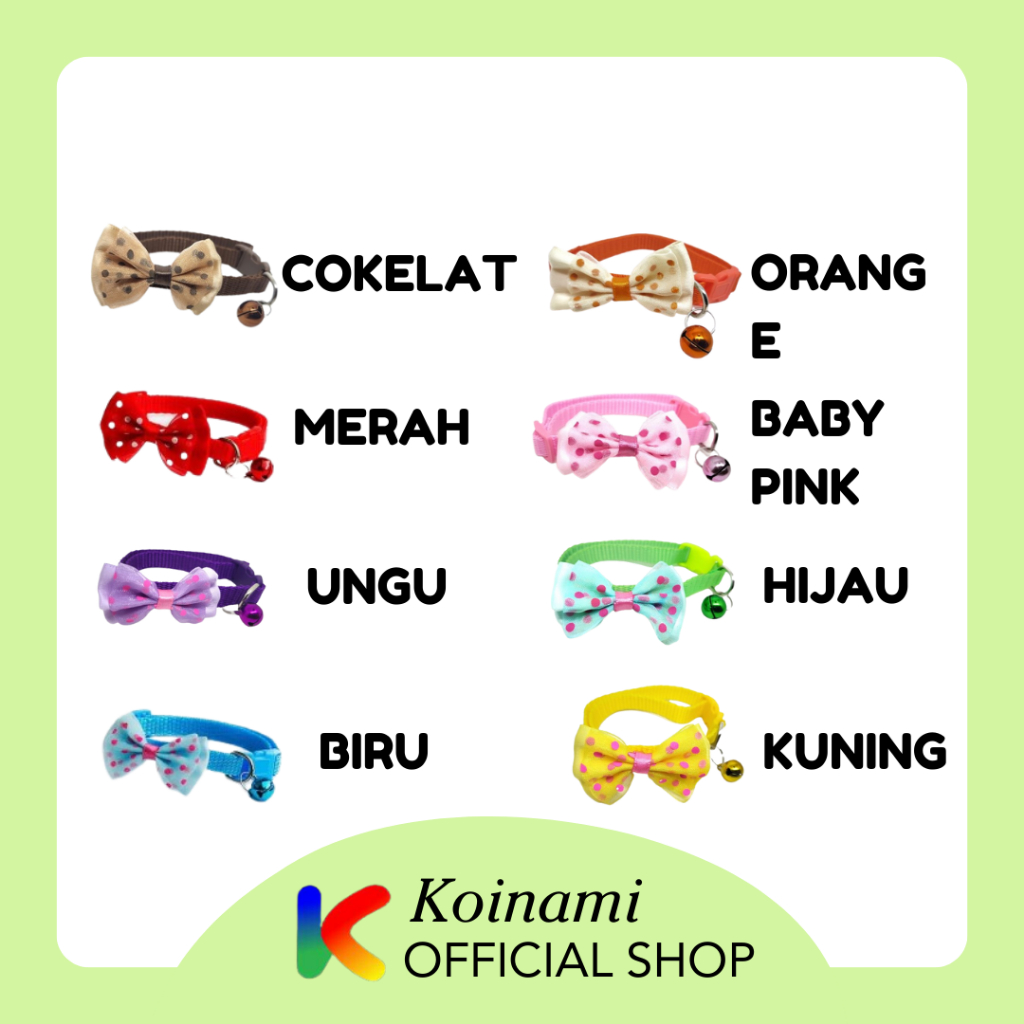 Kalung Pita Hewan - Kalung Kucing - Kalung Anjing - Aksesoris Kucing - Aksesoris Anjing - Mainan Kucing - Mainan Anjing