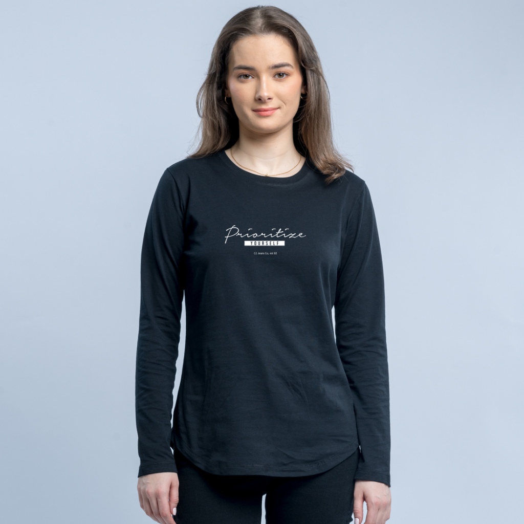 C2 Orilia Black T-Shirt Wanita