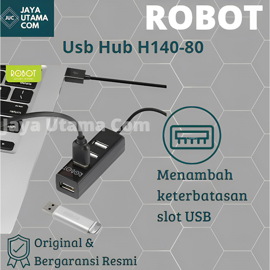 ROBOT 4 Port USB HUB H140-80 (Panjang Kabel 80cm) Original