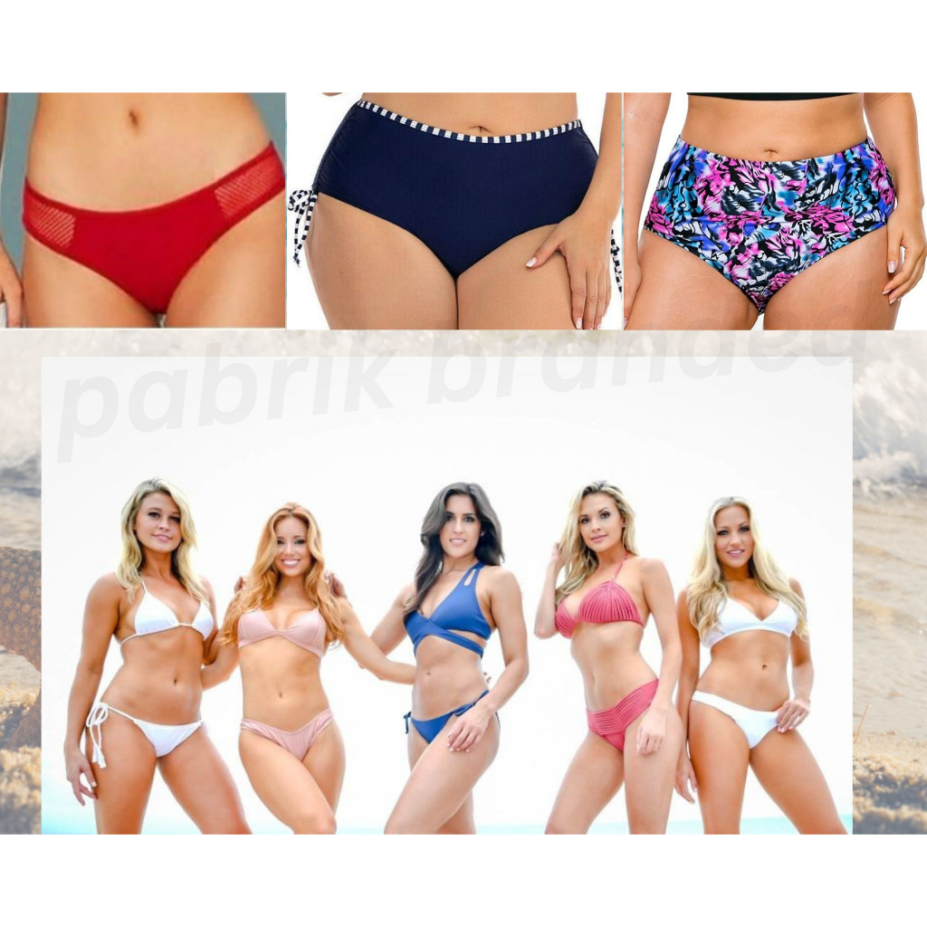 pabrik branded swimwear bikini top bottom baju celana rok renang wanita girl perempuan atasan sexy s