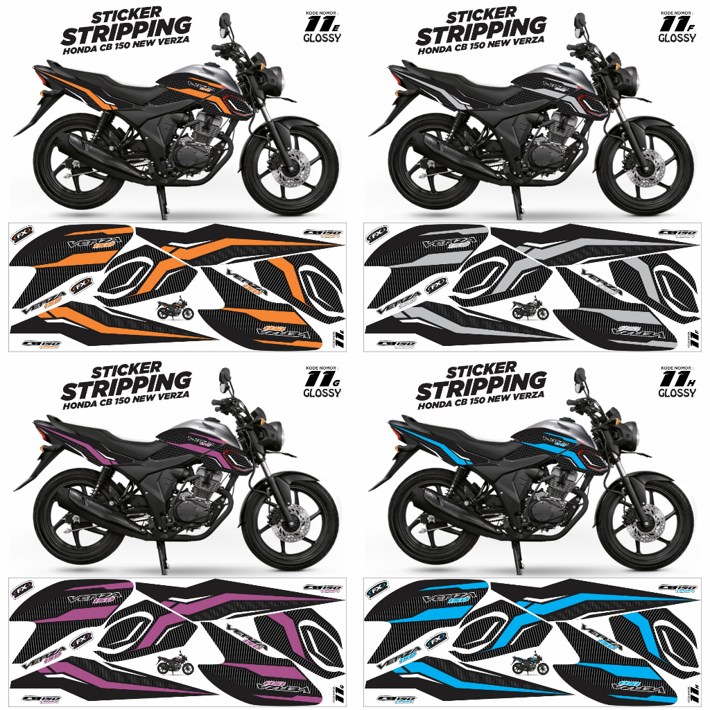 stiker motor striping Honda CB Verza 150 New decal Honda CB Verza 150 variasi Honda CB Verza 150
