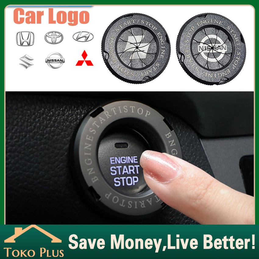 Universal Button Cover Penutup Tombol Mobil Engine Start Stop Premium Bahan Zinc Alloy - Cover Tombo
