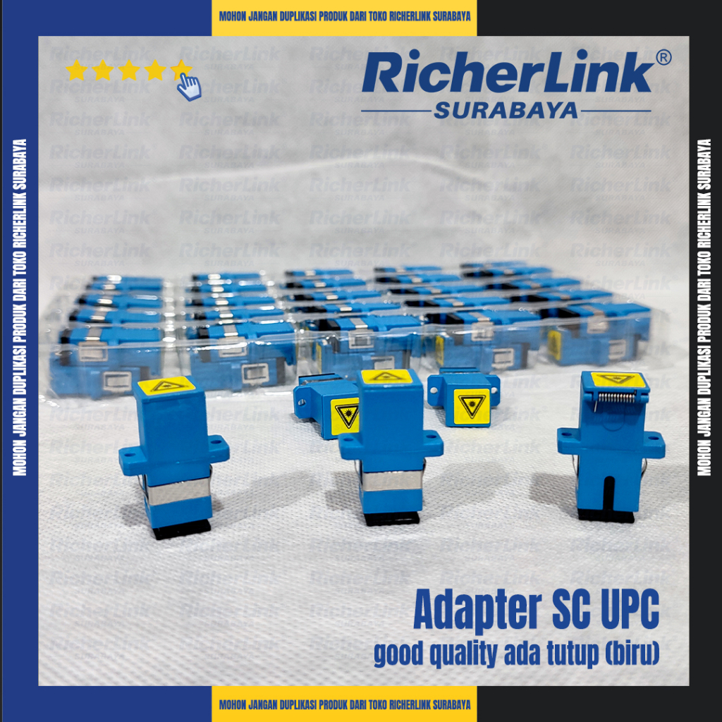 Adapter SC UPC Good Quality Model Telkom (Biru) 1 Pack isi 50 pcs