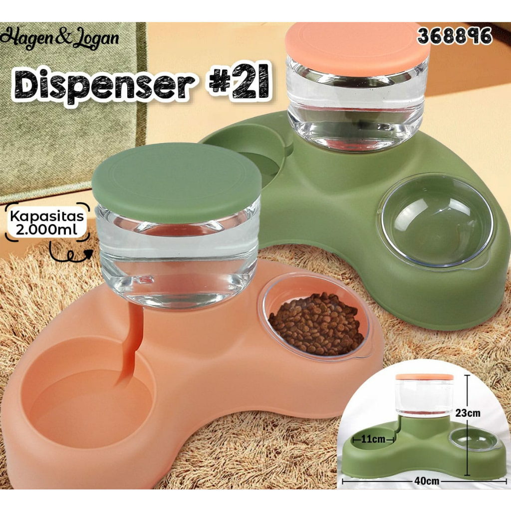 Dispenser #21 (2 ltr) -  Tempat Makan dan Minum Hewan