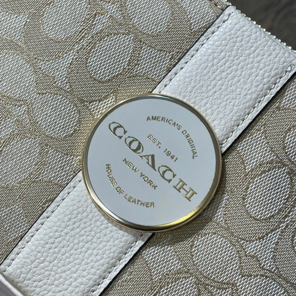 Coach Lonnie Baguette In Signature Jacquard C8306