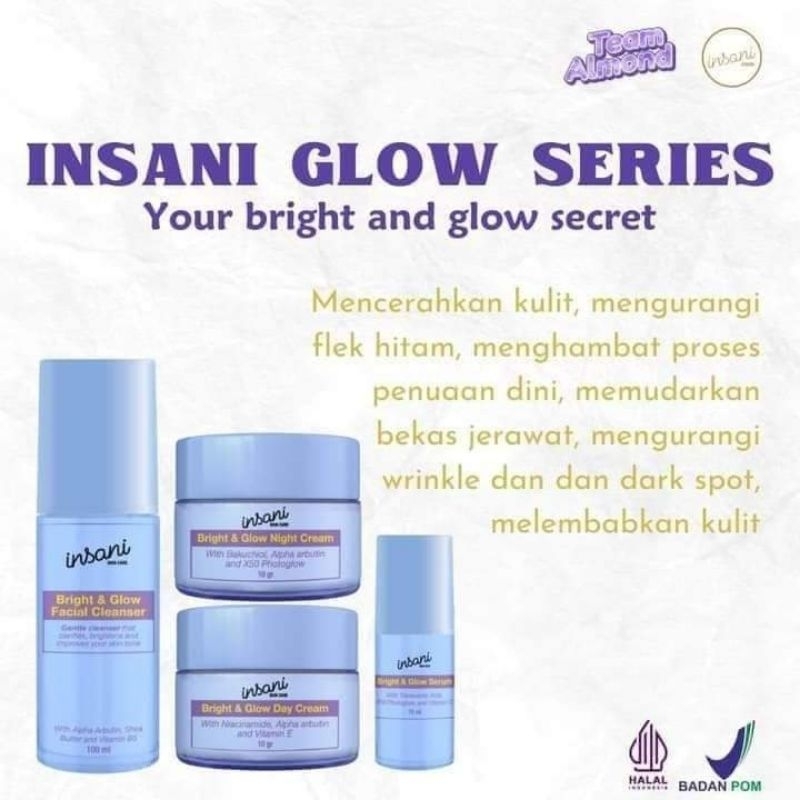 Paket Bright Glow Insani Skincare - Insani Cosmetics - Insani Skincare - Insani Skincare BPOM - Insa