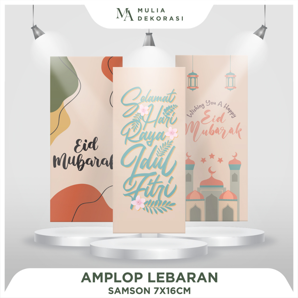 

Amplop Lebaran Eid Mubarak 2023 Aesthetic Vintage Floral Samson Custom THR Mulia Isi 8 pcs Panjang