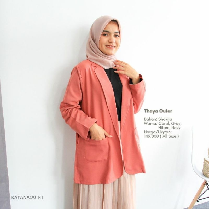 Baju Kerja Wanita - Blazer - Outer Kerja - Thaya Outer -  Kayana Outfit