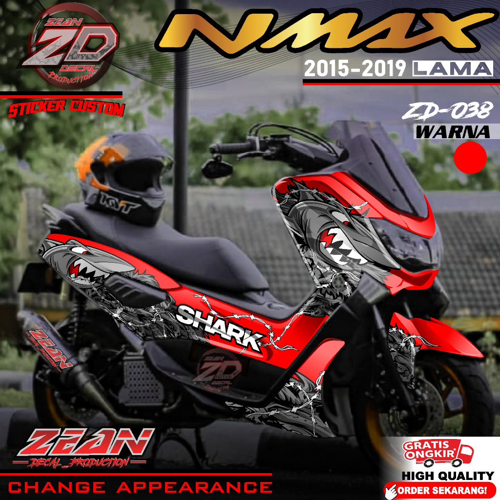 (COD) Decal Sticker Yamaha Nmax 155 Old 2015 2016 2017 2018 2019 Fullbody  - Dekal Variasi Nmax Lama