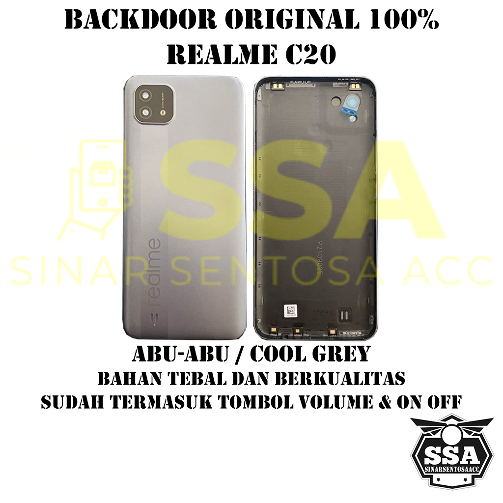 Backdoor Original 100% Realme C20 Tutup Baterai Tutup Belakang Backcover Back cover Real Me C 20 RealmeC20