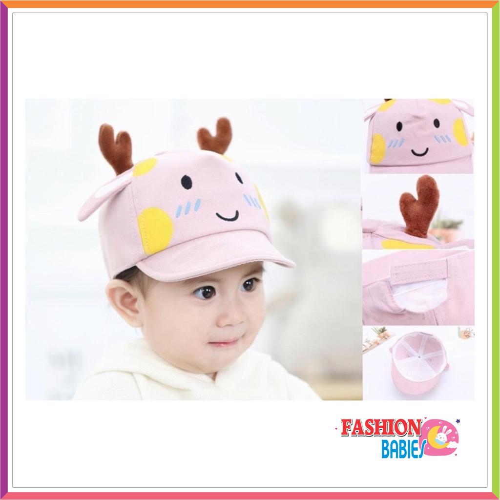 DEER BUCKET &amp; BASEBALL HAT 3D IMPORT | TOPI CAP IMPORT / TOPI PANTAI ANAK USIA 1-4 TAHUN UNISEX