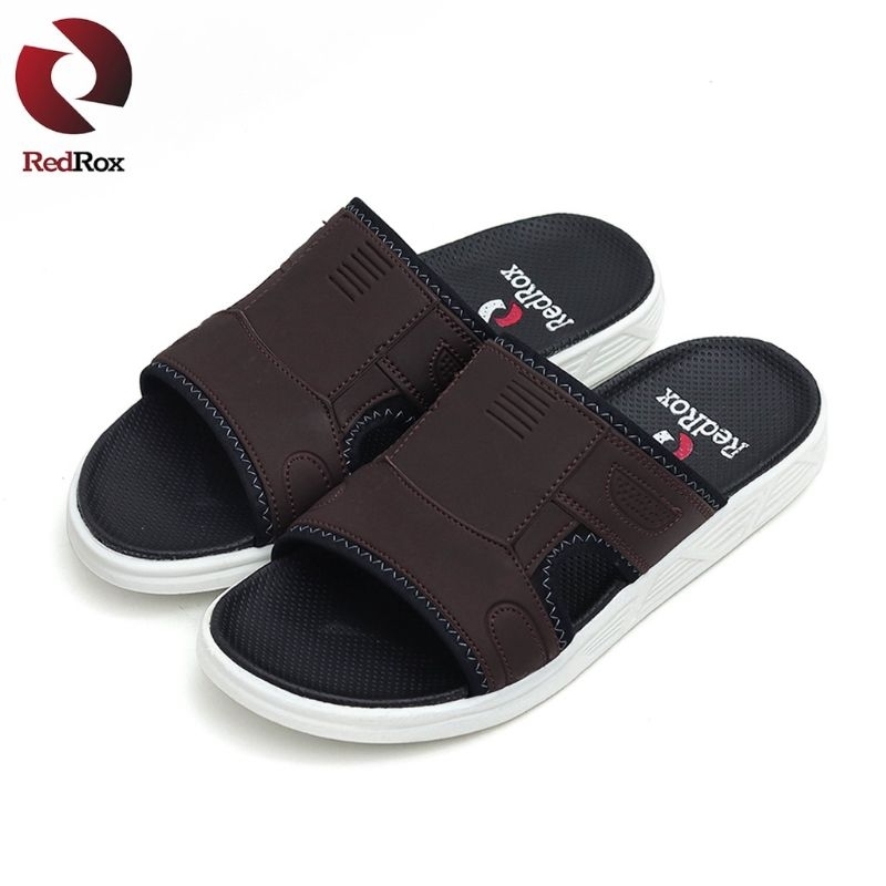 Sandal Pria Casual Trendy Redrox Vort6 Hitam dan Putih