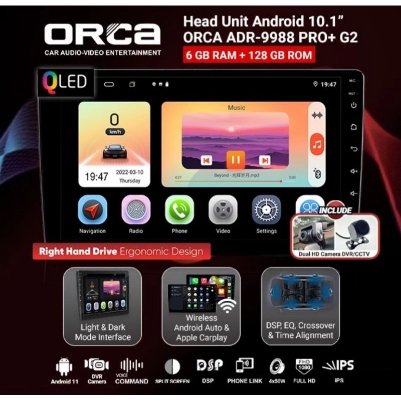 Head Unit Android ORCA PRO PLUS CARPLAY ALPHARD 2015  Alphard 2016 Alphard 2017 Alphard 2018