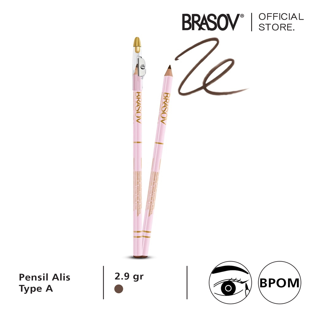 BRASOV Eyebrow Pencil 2.5g Original PENSIL ALIS TYPE A | TYPE B