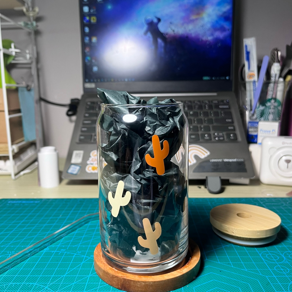 Gelas Aesthetic CACTUS KAKTUS | Gelas Aesthetic | Gelas Kaca Transparan