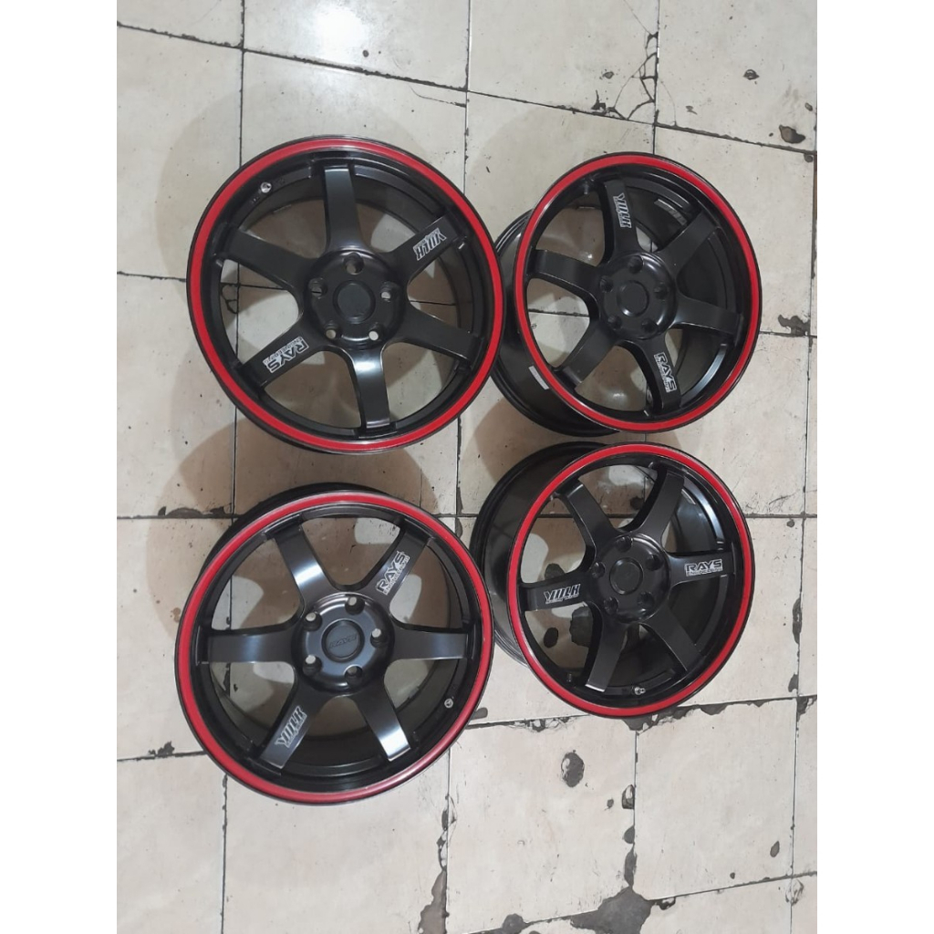 Velg Mobil Bekas Ring 17 TE37 R17 Lebar 7,5 Lubang 5 ET 32