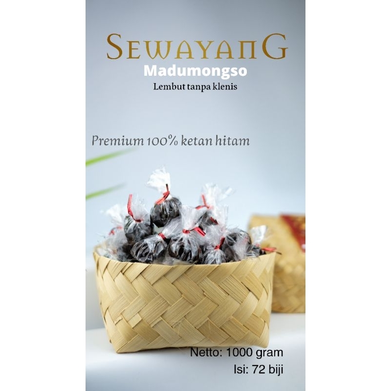 

Rasa Tape Lebih Pekat Madu Mongso Ketan Hitam Sewayang Premium 1 kg (1000 gram) Isi 72 Biji Khas Jawa Timur Kediri Bebas Klenis/ Ketan yang Masih Keras.