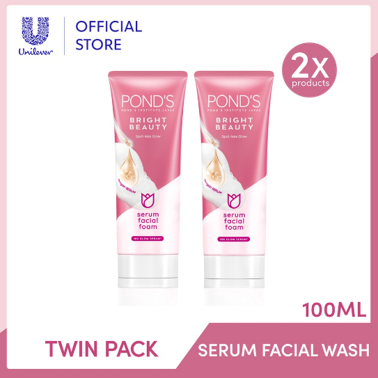 Ponds Bright Beauty Facial Foam 100G Twin Pack isi 2