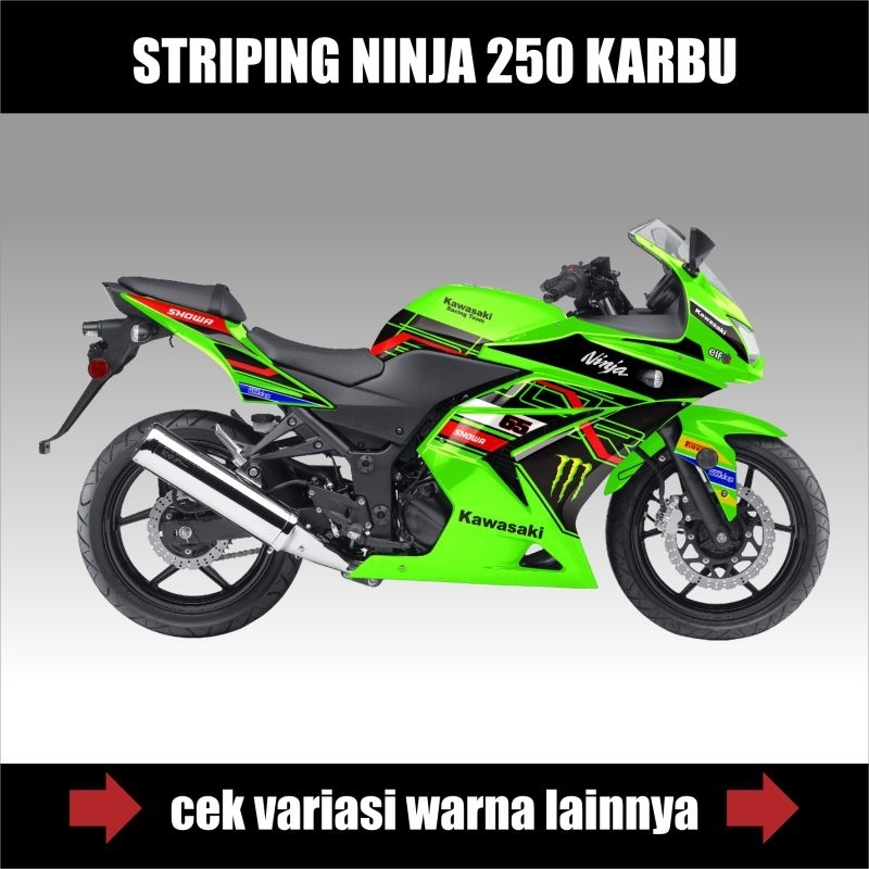 Striping Ninja Karbu 250 Livery Krt Wsbk Racing / Stiker Motor Kawasaki Ninja 250 Carbu