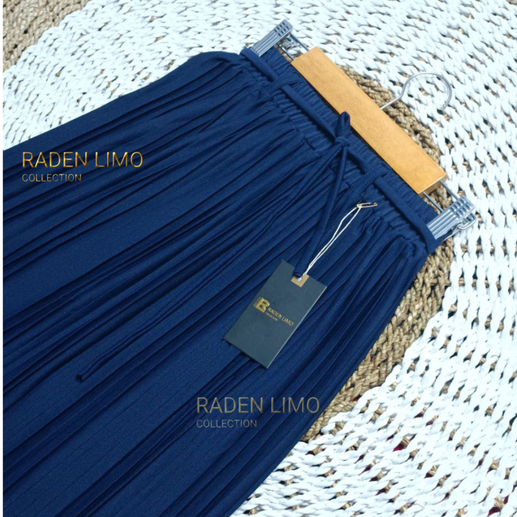 Rok Plisket Premium Import Lurus Basic Rempel Kecil dewasa bahan moumbloe tebal Radenlimo