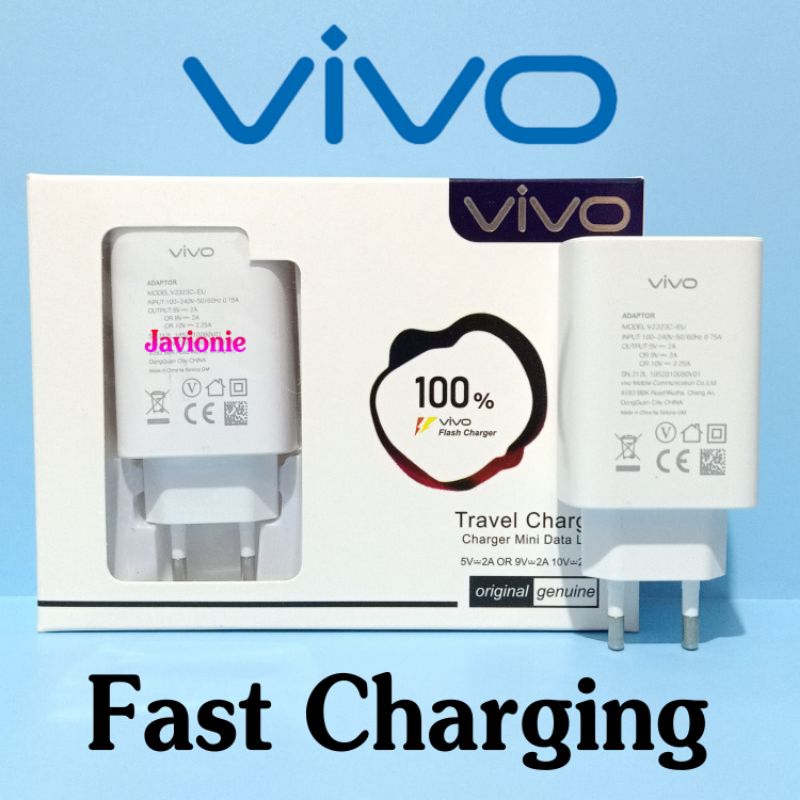 Charger Casan Cas VIVO Y16 Y21 Y21A Y21s Y21T Y22 Y30 Y30i Y33s Y33T Y50 Y51 Y51A Y75 T1 5G 18W ORI TYPE C 100% Fast Charging