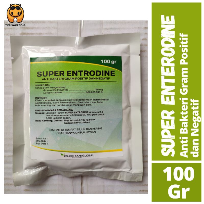 Obat Mencret Ternak - Super Enterodine 100 gr - Obat Mencret Ayam - Obat Mencret Kambing Murah - Oba