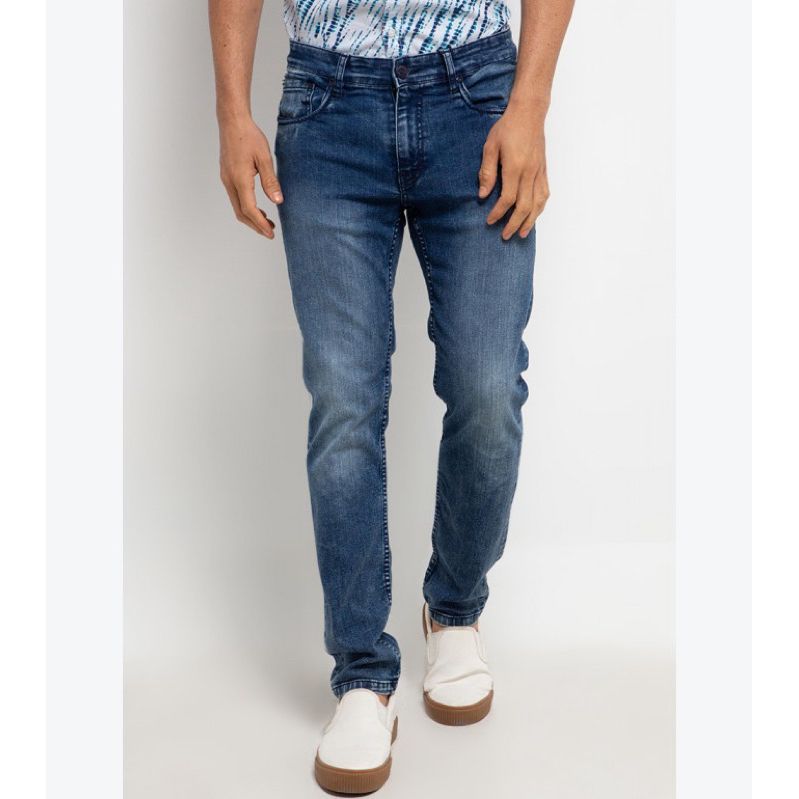 SPYDERBILT celana panjang jeans denim CRADDLE blue SLIMFIT STRETCH NEW ORIGINAL 100%