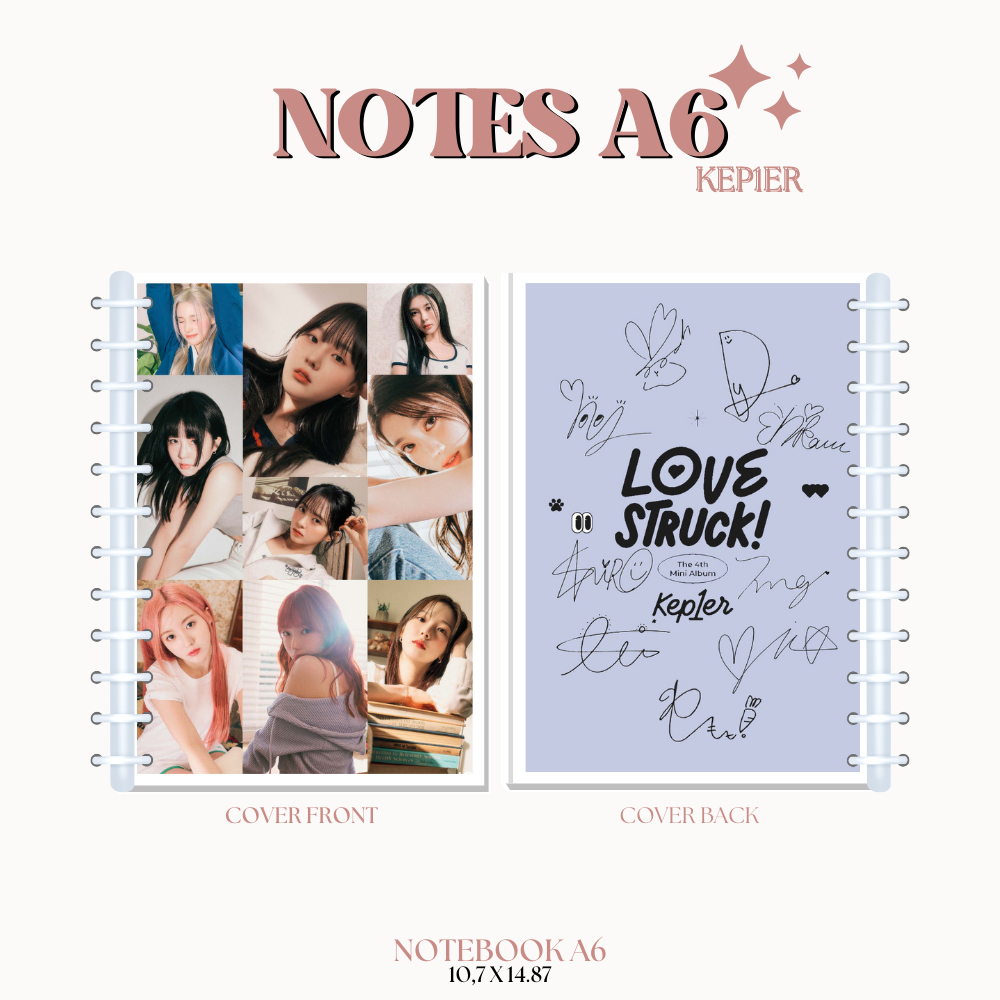 NOTES KEP1ER LOVE STRUCK (ISI 40 HVS + COVER LAMINASI 2 SISI) BUKU NOTE NOTEBOOK TANDA TANGAN TTD KPOP IDOL KOREA PREMIUM MURAH UNOFFICIAL YUJIN MASHIRO XIAOTING CHAEHYUN DAYEON HIKARU BAHIYYIH YOUNGEUN YESEO READY STOCK !