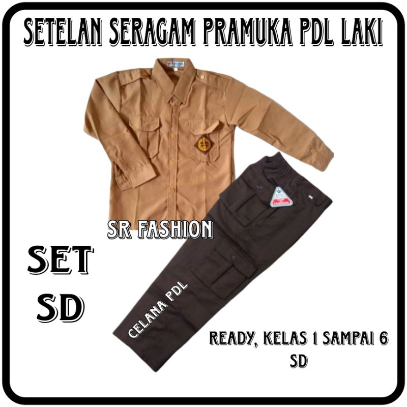 SETELAN SERAGAM PRAMUKA PENGGALANG LAKI LAKI CELANA PDL NON SET