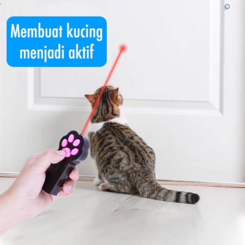 PAW BEAM - Mainan Premium Kucing Senter Laser Pointer Cat Toy Chaser