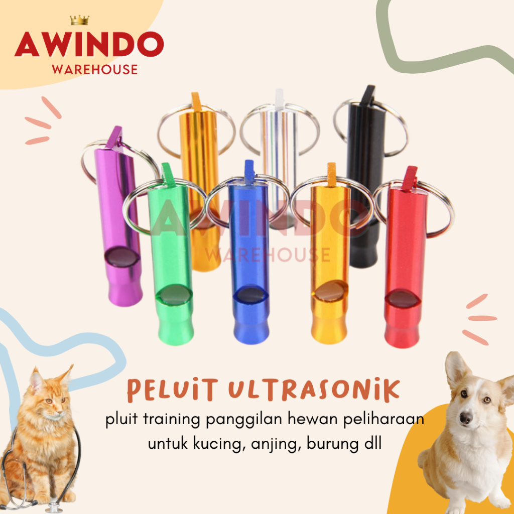 PELUIT ULTRASONIK - Pluit Alat Bantu Melatih Panggilan Whistle Hewan Burung Anjing Kucing